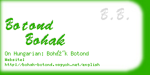botond bohak business card